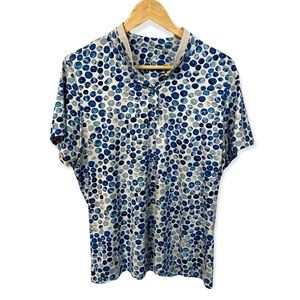 Tail cute stretch athletic bubble print top #M7